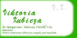 viktoria kubicza business card